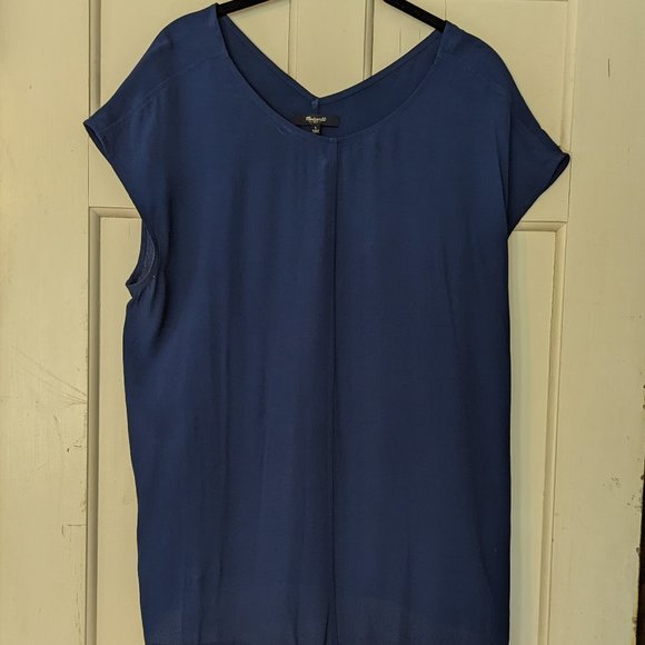 Madewell Color Block Tunic Dress Blue and White Size Large - Picture 3 of 9